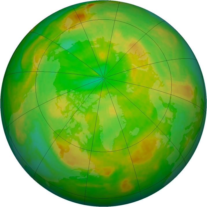 Arctic ozone map for 10 June 2004